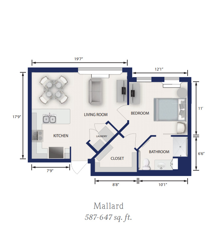 Floor Plan Mallard - Independent Assisted Living Aravilla Sarasota