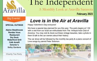 Aravilla Sarasota Assisted Living February newsletter