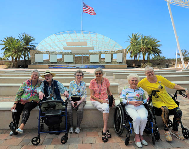 Aravilla Sarasota Assisted Living residents at the national cemetery