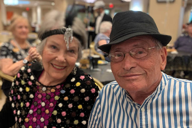 assisted living residents at the roaring 20s party