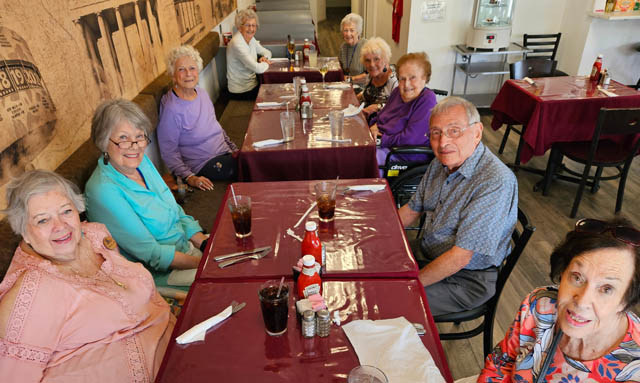 assisted living residents celebrating