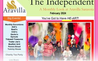 Assisted Living Aravilla Sarasota FEB 2024 newsletter image