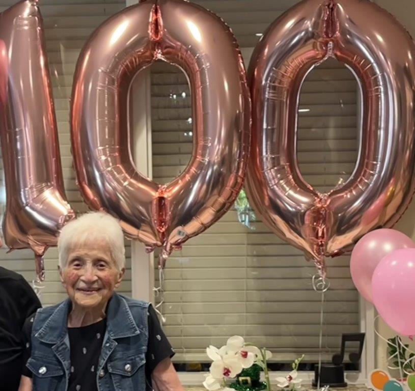 assisted living resident turning 100 years old