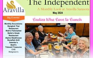 assisted living newsletter Aravilla Sarasota May 2024 image