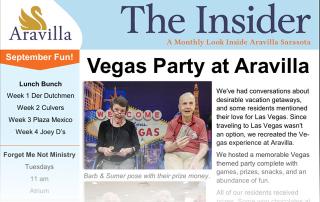 memory care Aravilla Sarasota newsletter image SEP 2024