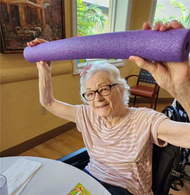 memory care resident staying fit