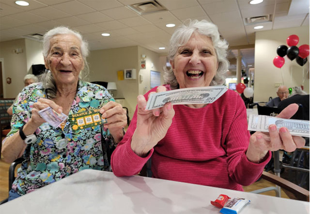 memory care residents smiling