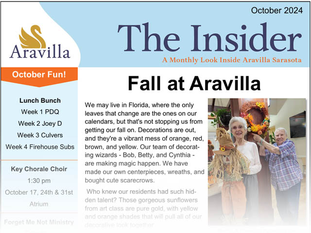 memory care newsletter image oct 2024