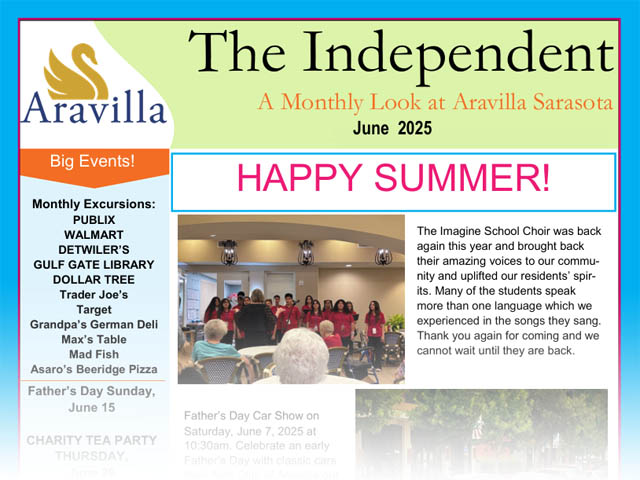 assisted living newsletter June 2025 image
