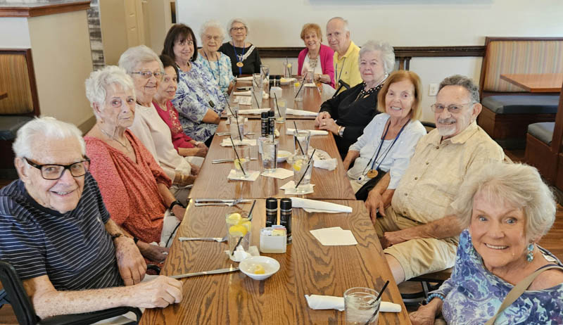 assisted living residents at Mad Fish restaurant