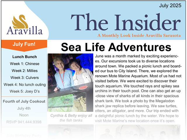 memory care newsletter image July 2025