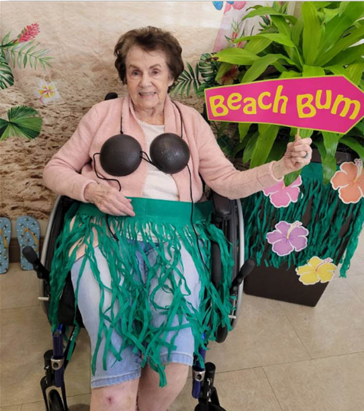 senior resident happy celebrating