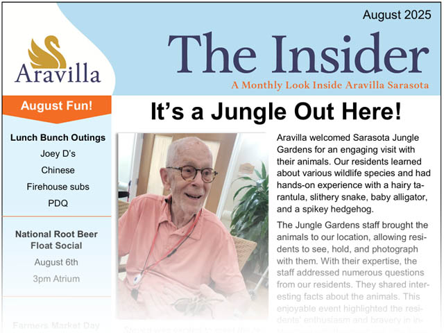 memory care newsletter August image
