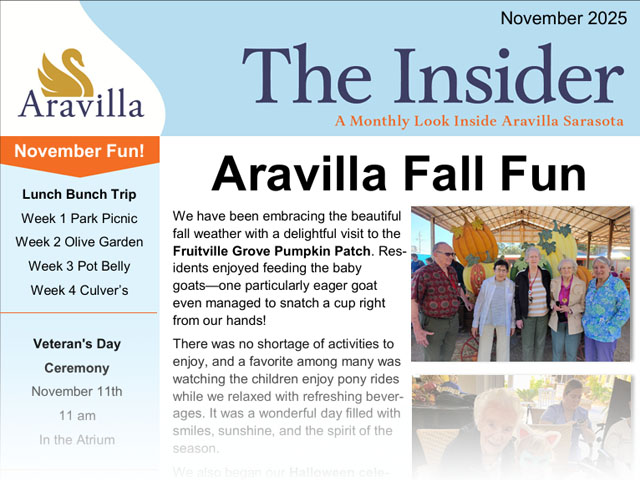 memory care newsletter NOV 2025 image