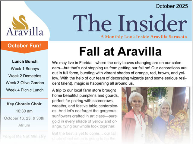 memory care newsletter image October 2025