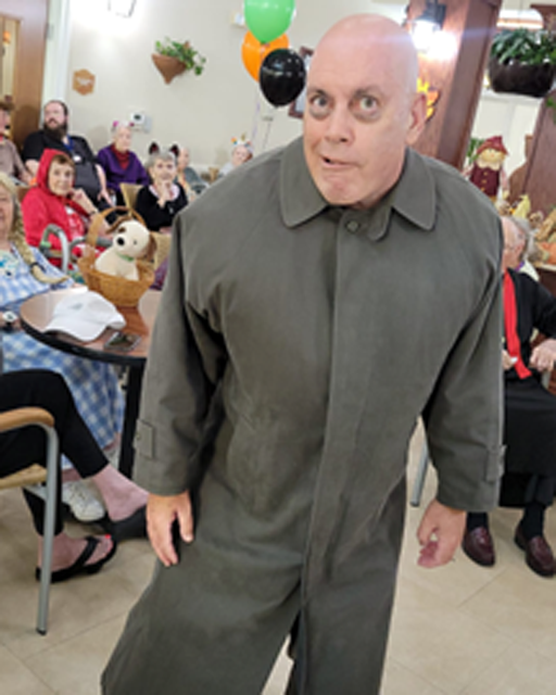 memory care resident in Halloween outfit memory care resident in Halloween outfit