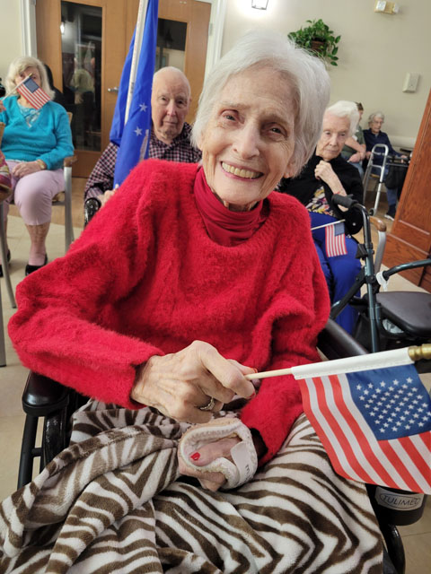 happy memory care resident