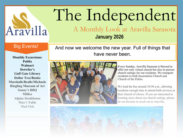 assisted living newsletter JAN 2026 image