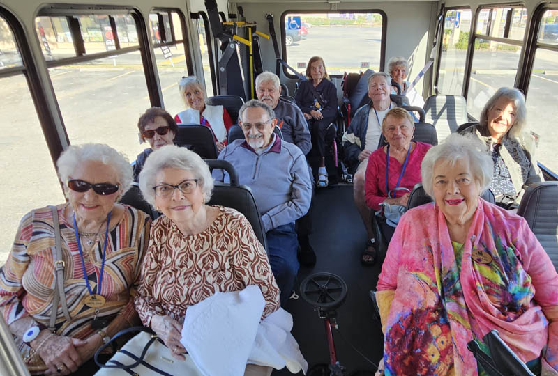 Sonnys BBQ trip for assisted living residents