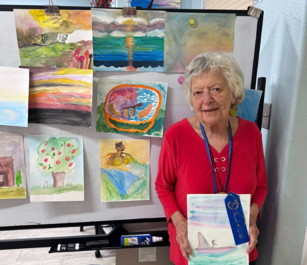 seniors creating art