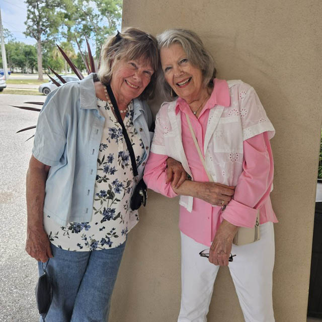 senior residents having fun