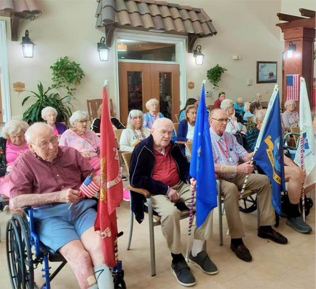 memorial day celebration at Aravilla Sarasota memory care community