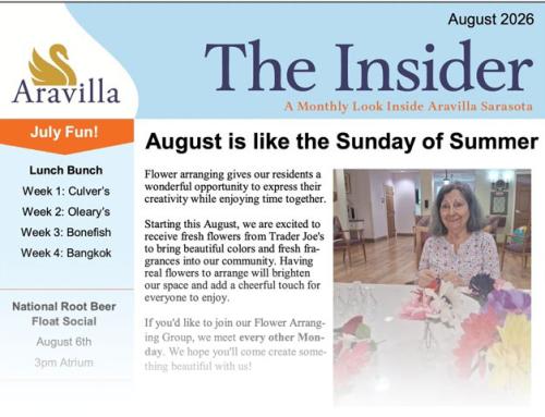 Memory Care Newsletter August 2026