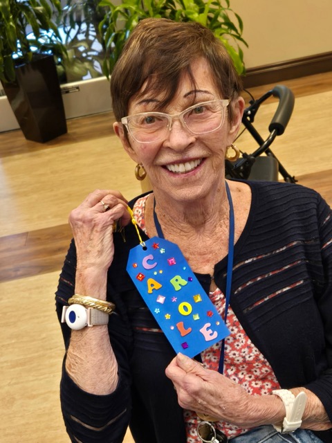 Carole book mark crafting for seniors Carole book mark crafting for seniors at Aravilla Sarasota