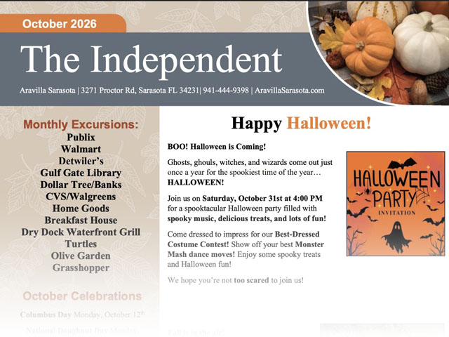 assisted living newsletter image October 2026