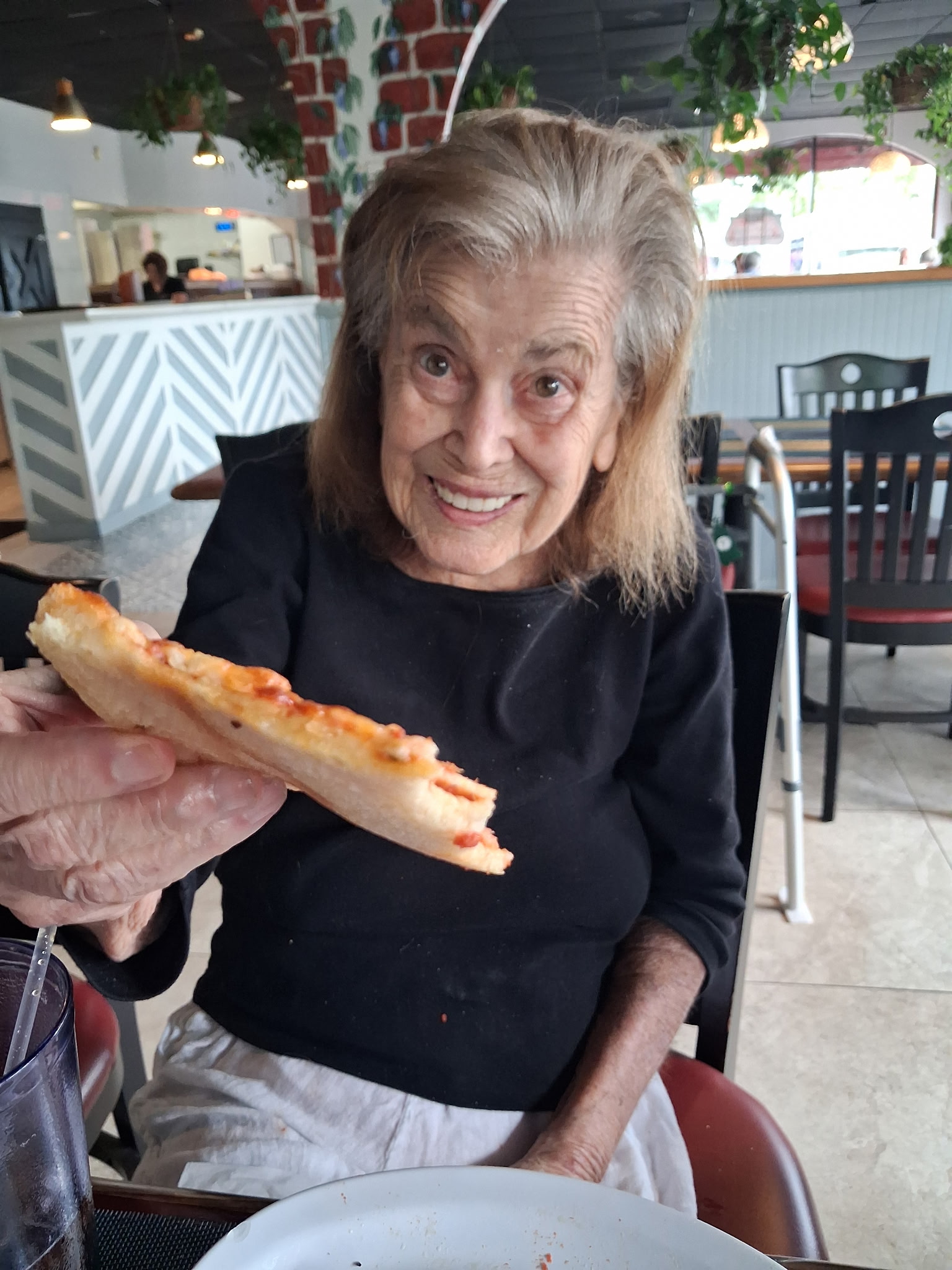 happy senior resident