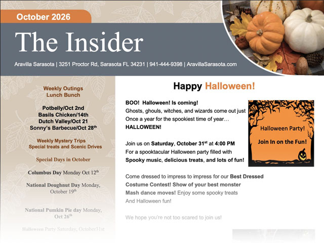 memory care newsletter image OCT 2026